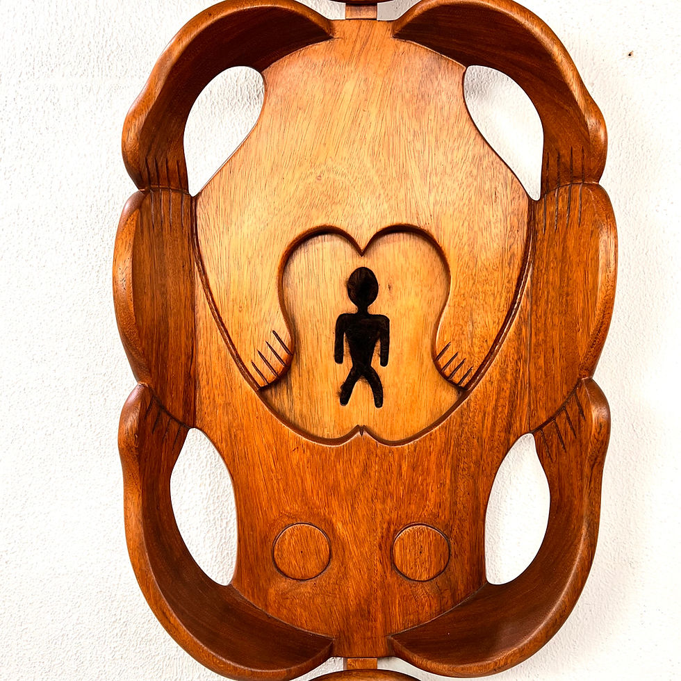 Thumbnail: #1916 1970s Edwin Scheier Carved Teak Fertility Sculpture