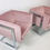 Thumbnail: #4095 Pair of Milo Baughman Floating Cube T-Back Lounge Chairs