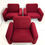 Thumbnail: #1588 Pair of Vintage Herman Miller Chiclet Chairs by Ray Wilkes - Maroon