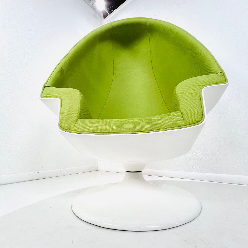 Thumbnail: #1611 "Alpha" Egg Chair with Ottoman in the Style of Lee West