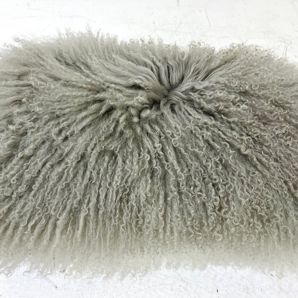 Thumbnail: #2057 Pair of Donna Karen "Flokati" Fur Pillow Covers