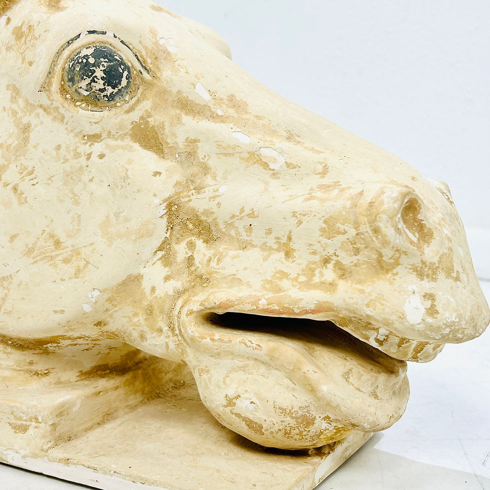 Thumbnail: #1845 Vintage Plaster Horse Head Statue