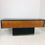 Thumbnail: #4151 Black & Wood Front T-Console with Brass Accents