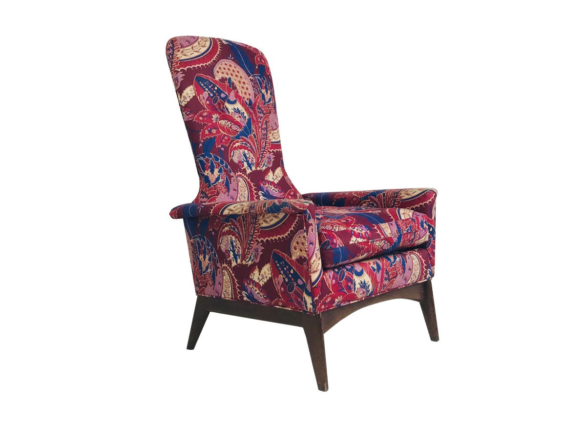 #3691 Tall Back Paisley Chair in Style of Adrian Pearsall