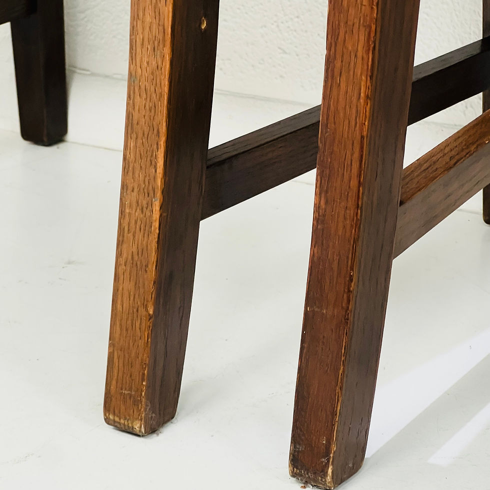 Thumbnail: #1747 Set of 4 MCM Dining Chairs with Teal Upholstery