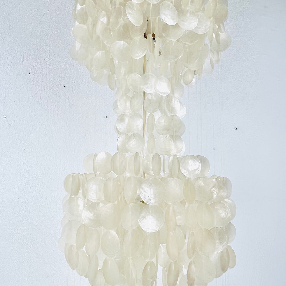 Thumbnail: #1549 3 Tier Capiz Shell Chandelier