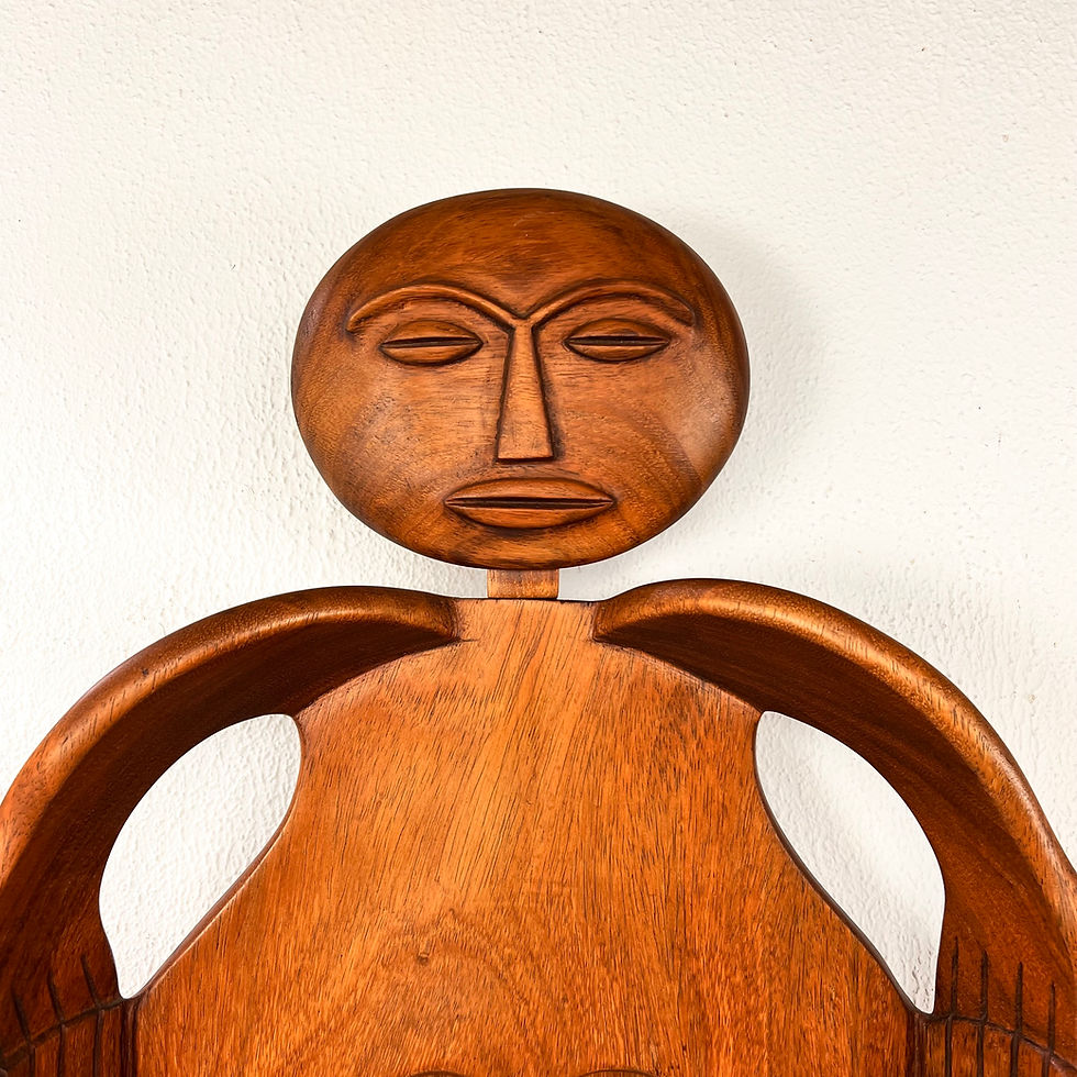 Thumbnail: #1916 1970s Edwin Scheier Carved Teak Fertility Sculpture