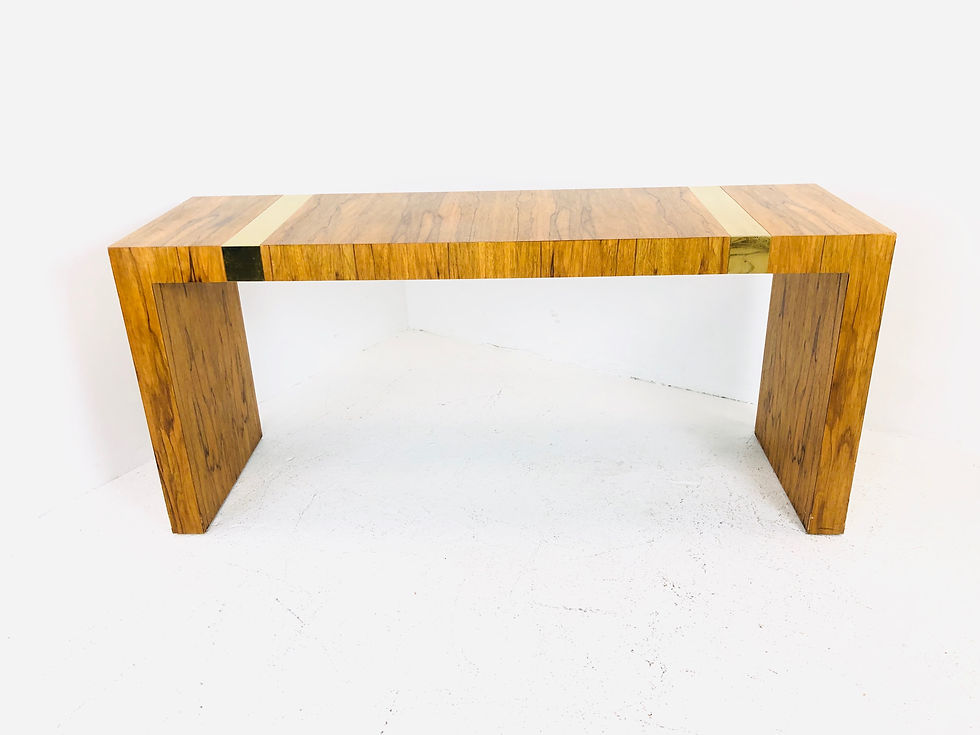 Thumbnail: #3486 Rosewood & Brass Console Table by Milo Baughman for TC