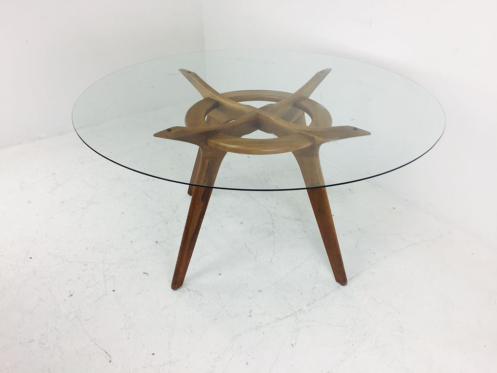 Thumbnail: #3030 Adrain Pearsall Compass Dining Table with 1/4" Round Glass