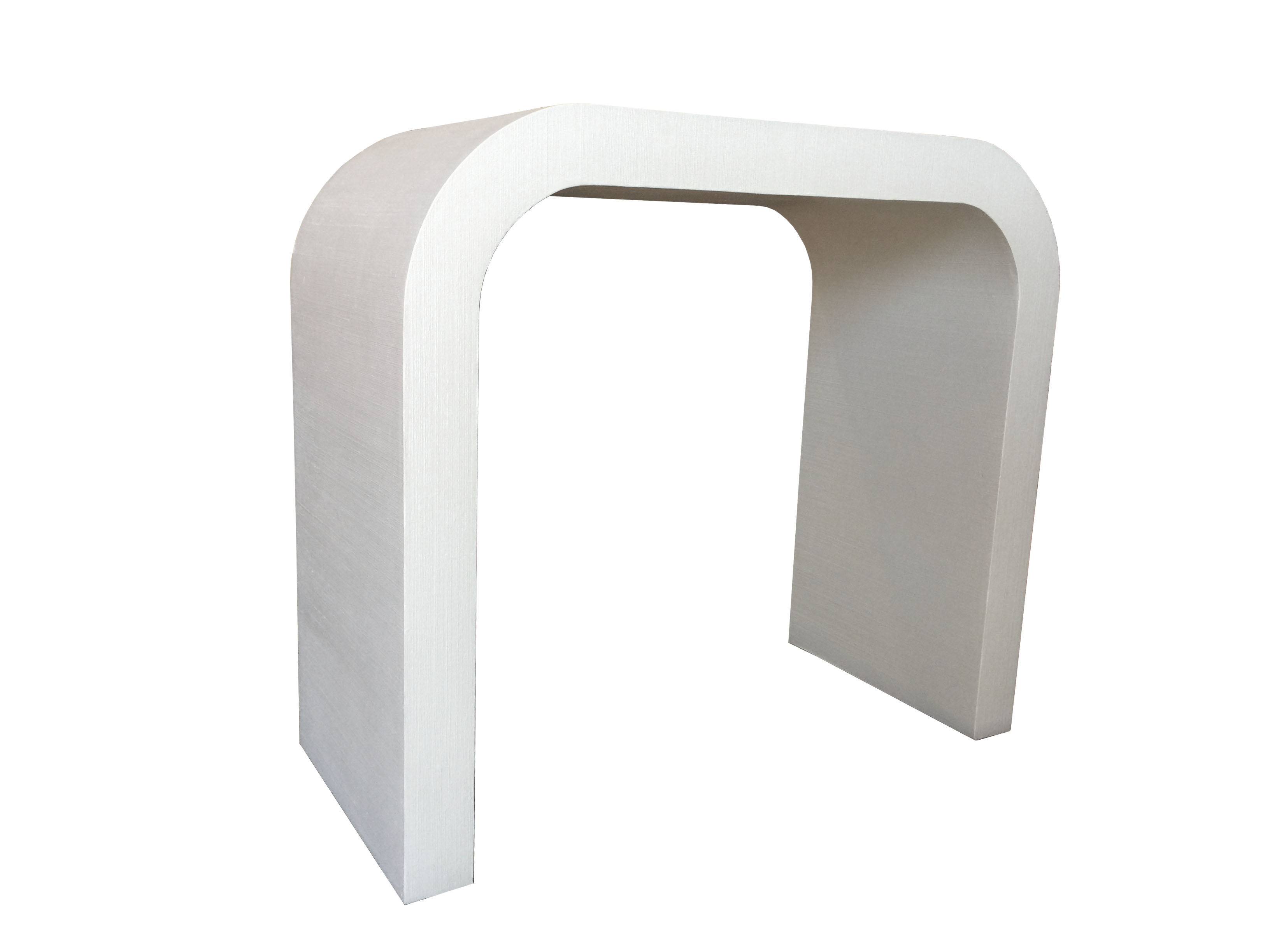 #2598 Grasscloth Waterfall Entry Console Table