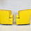 Thumbnail: #4045 Pair of Vintage Yellow Vinyl Swivel Chairs