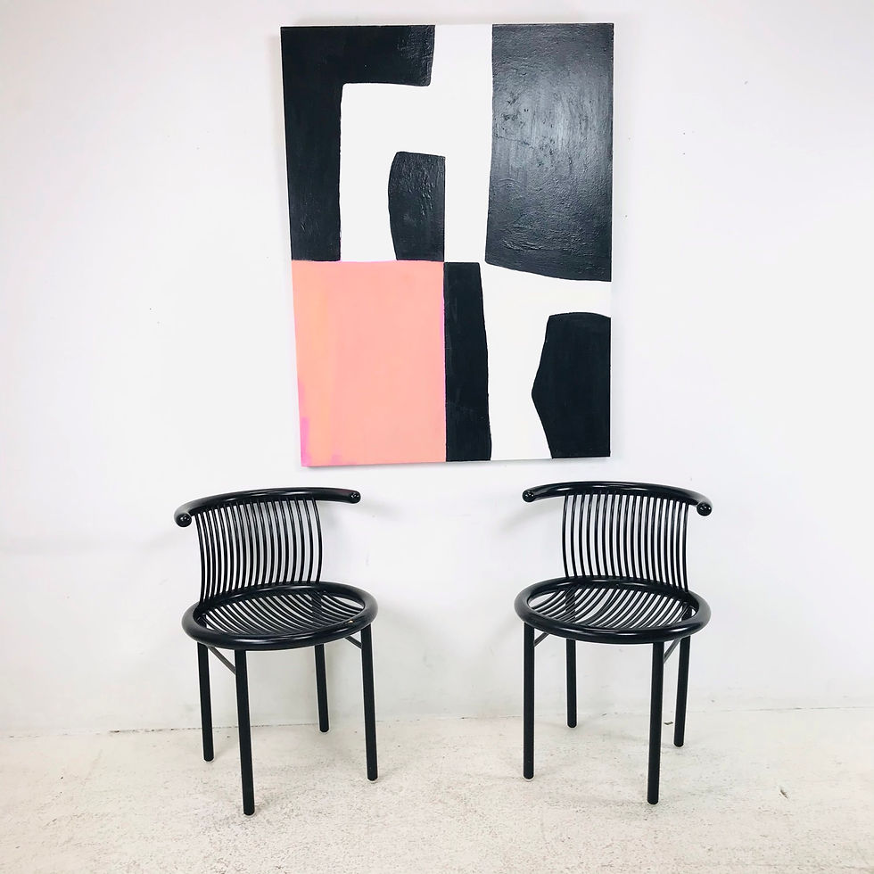 Thumbnail: #5500 Pink & Black Modern Painting