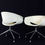 Thumbnail: #3049 Pair White Swivel B&B Italia Chairs