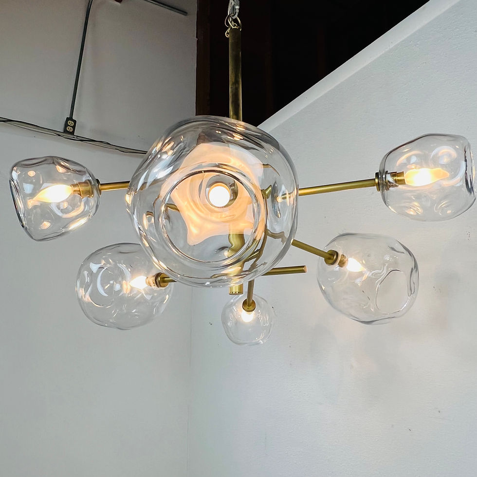 Thumbnail: #1590 6 Light "Molten" Chandelier by Regina Andrew