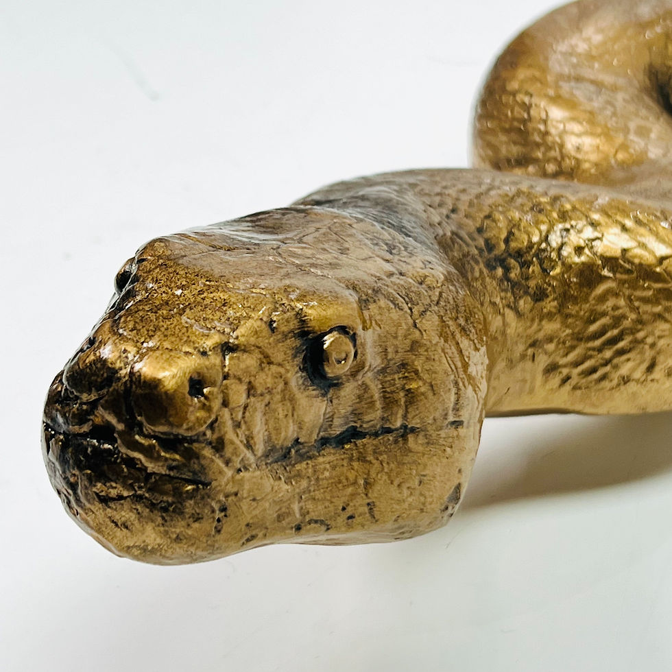 Thumbnail: #1380 8 Foot Gold Fiberglass Python