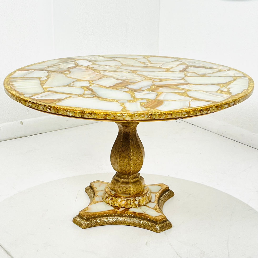 Thumbnail: #1570 Abalone, Onyx, and Gold Glitter Cocktail Table by Arturo Pani