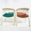 Thumbnail: #1594 Set of 4 White Lacquered 1950s Dining Chairs