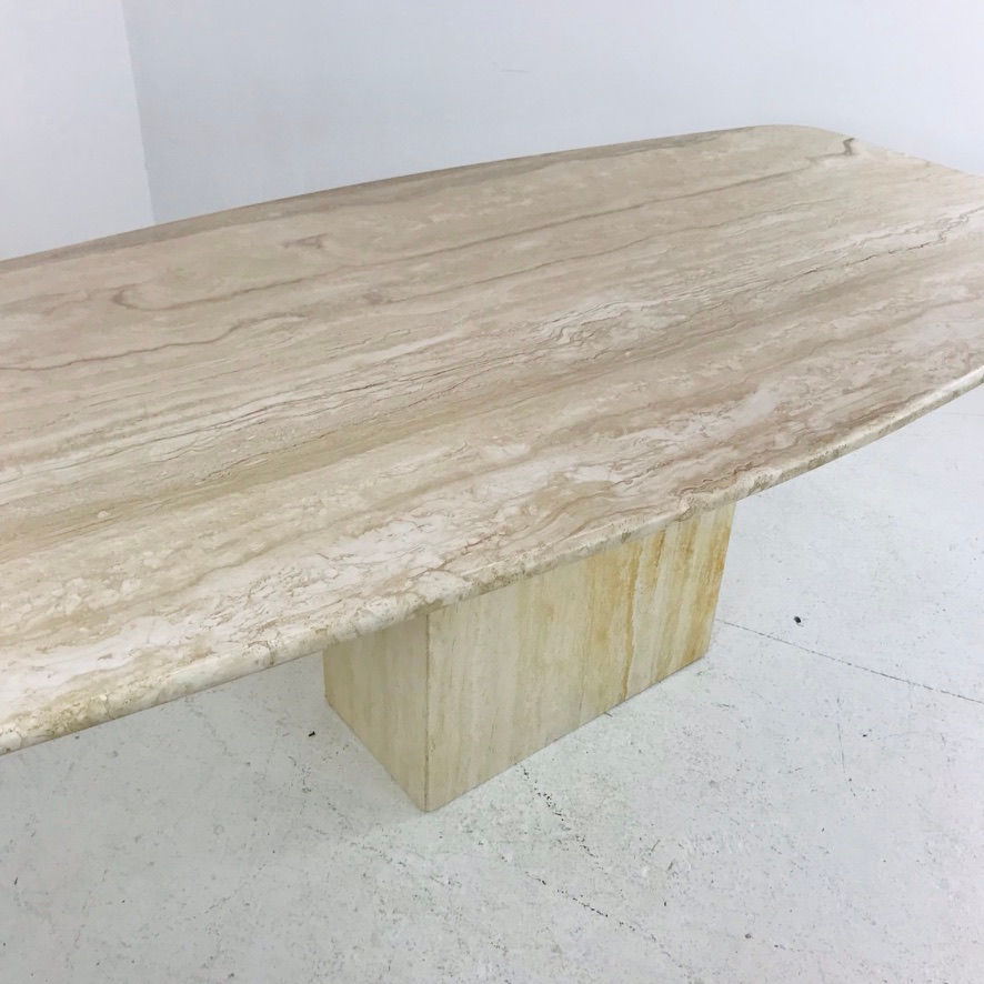 Thumbnail: #5802 Travertine Pedestal Dining Table