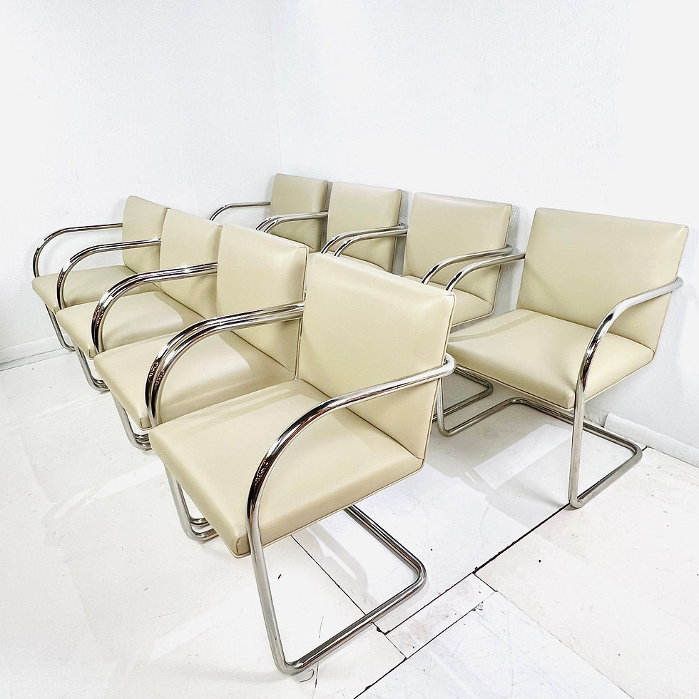 Thumbnail: #1767 Set of 8 Knoll Tubular Brno Chairs