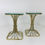 Thumbnail: #3358 Pair of Brass Wheat Side Tables