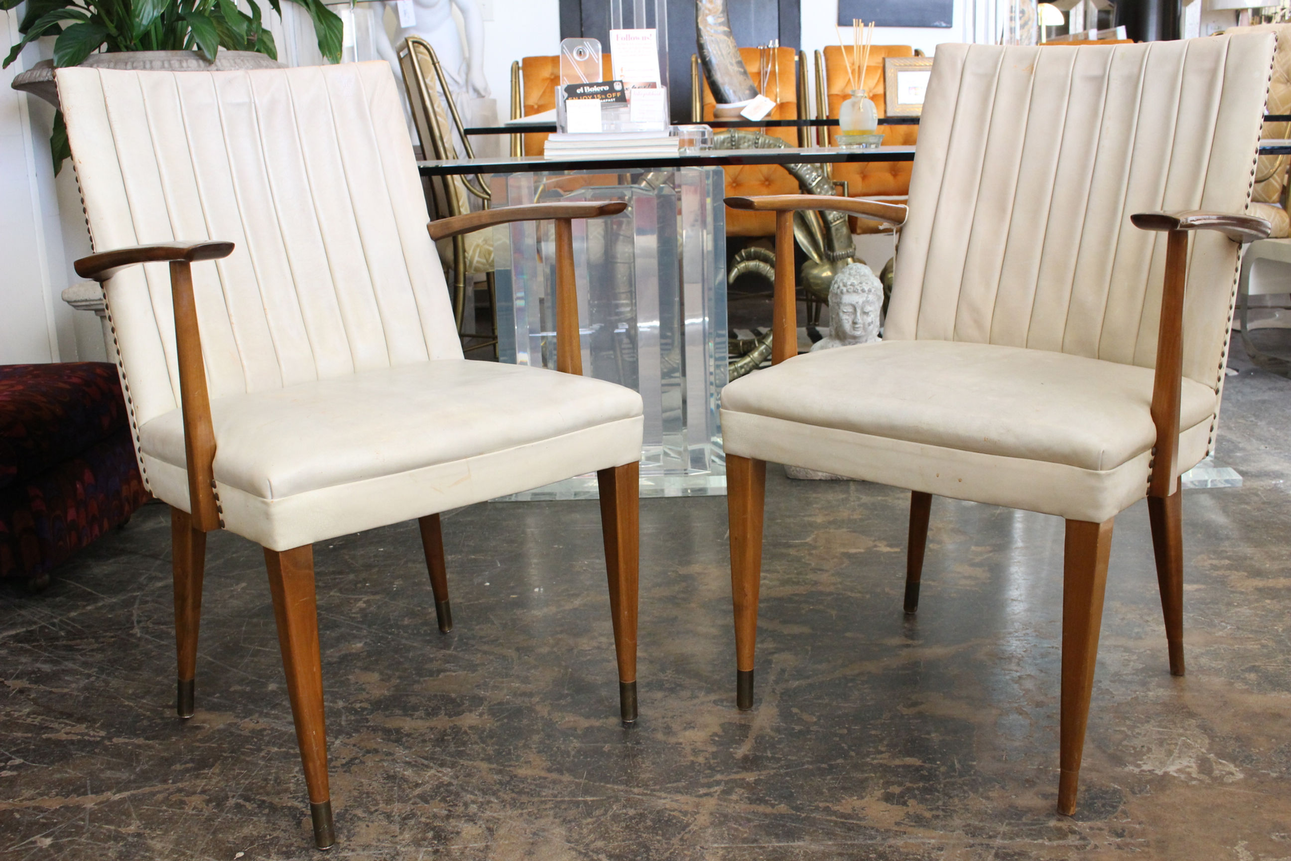 #1608 Pair Modern Chairs