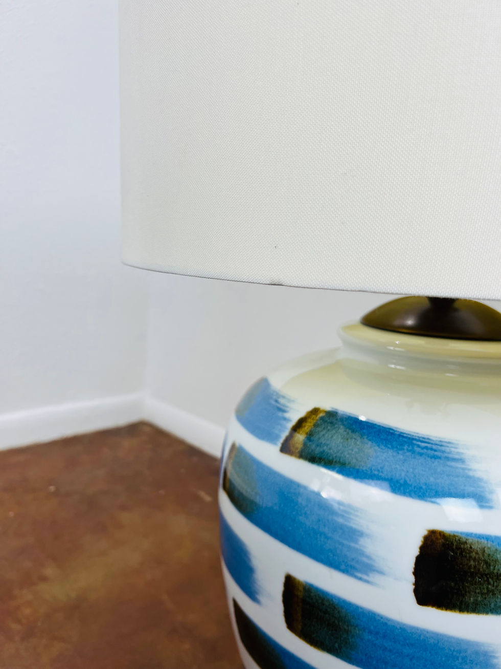 Thumbnail: #1099 Pair of Currey & Co. Oversized Brushstroke Table Lamps