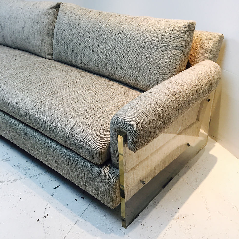 Thumbnail: #2200 Lucite Sofa Newly Upholstered