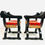 Thumbnail: #6545 Pair of Italian Dante Chairs