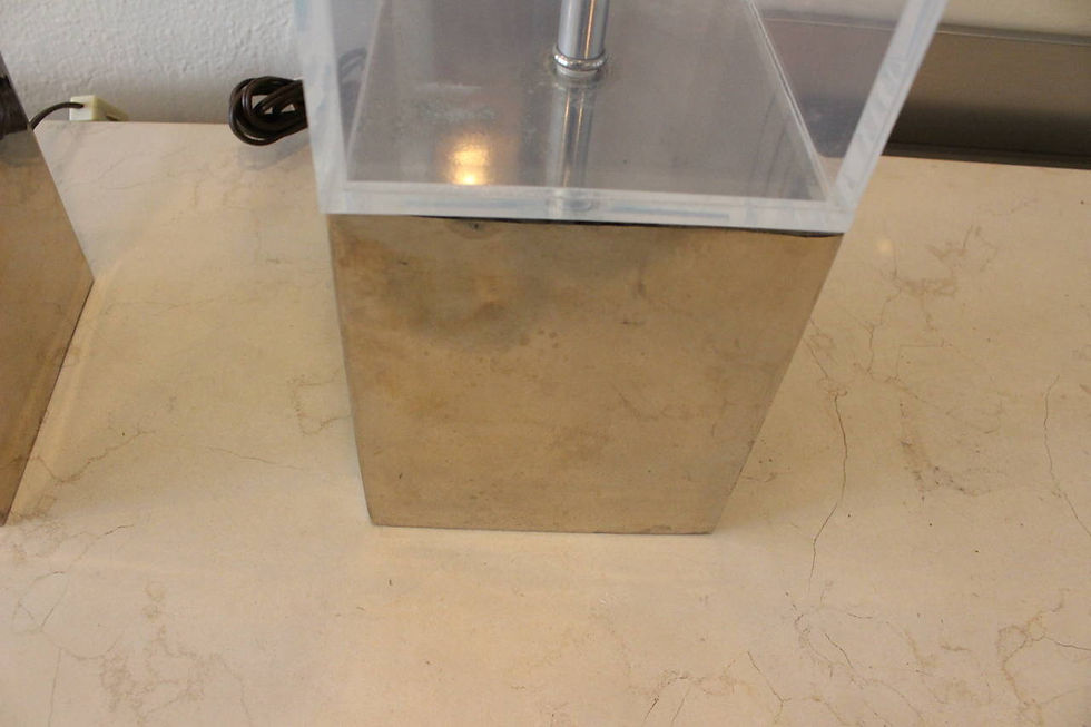 Thumbnail: #2259 Pr Laurel Chrome/Lucite Lamps