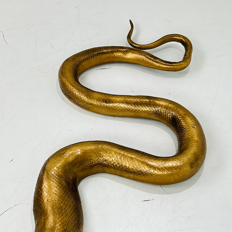 Thumbnail: #1380 8 Foot Gold Fiberglass Python