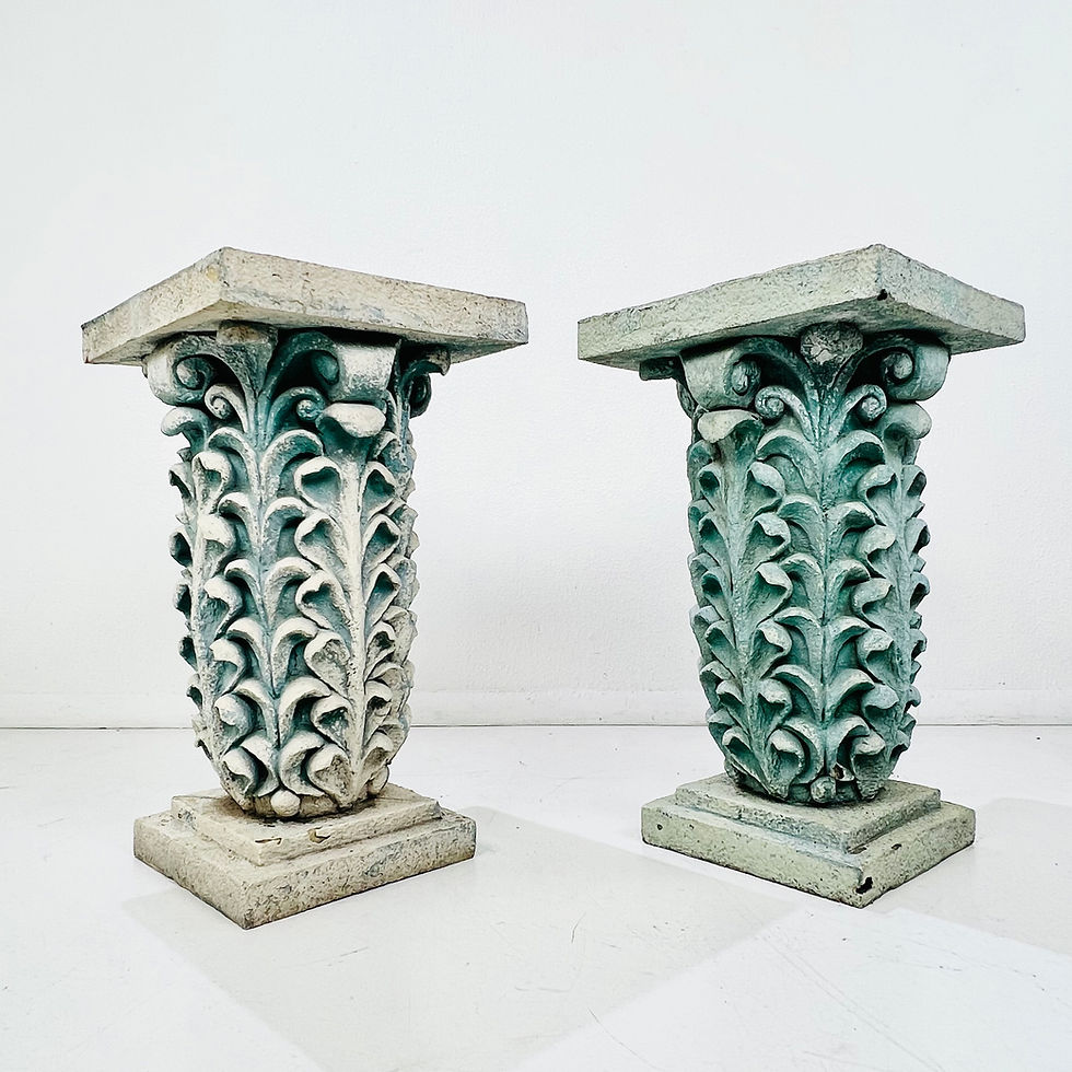 Thumbnail: #1724 Pair of Distressed Vintage Garden Pedestals
