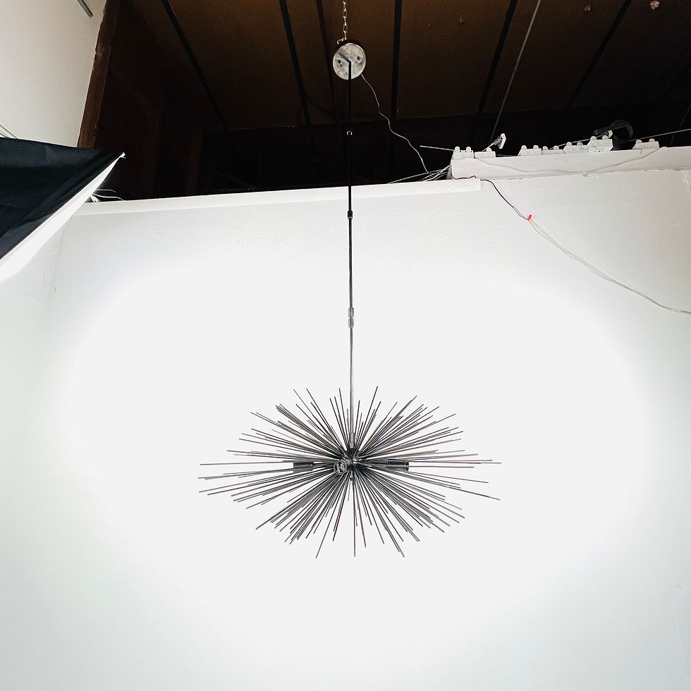 Thumbnail: #1704 Aged Iron Sputnik Chandelier in the Style of Kelly Wearstler