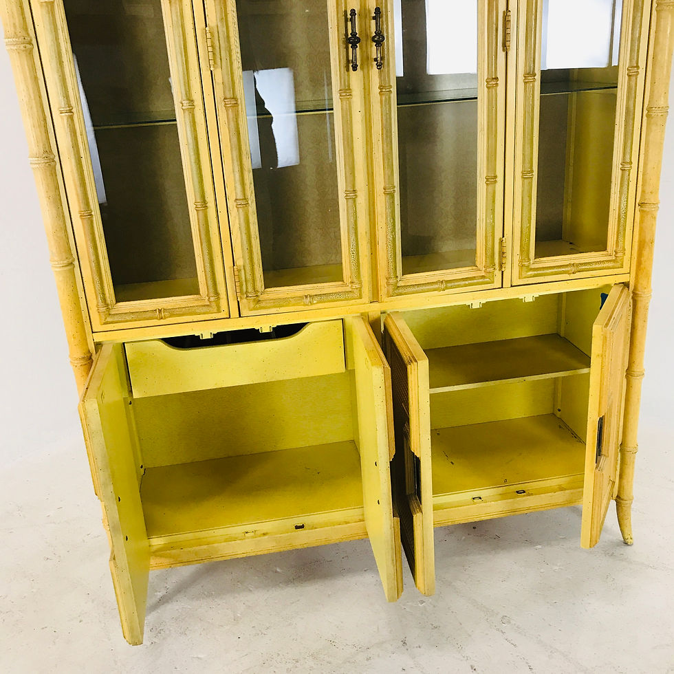 Thumbnail: #4855 Faux Bamboo China Cabinet by Stanley