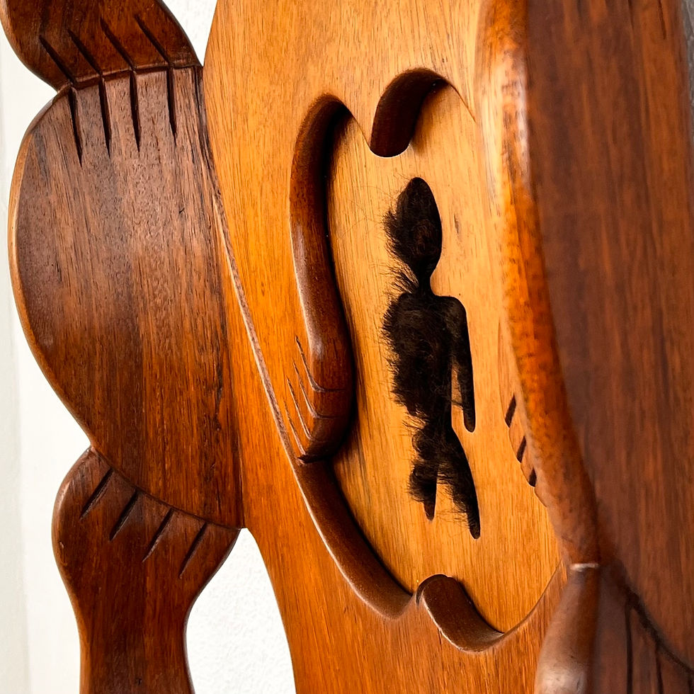 Thumbnail: #1916 1970s Edwin Scheier Carved Teak Fertility Sculpture