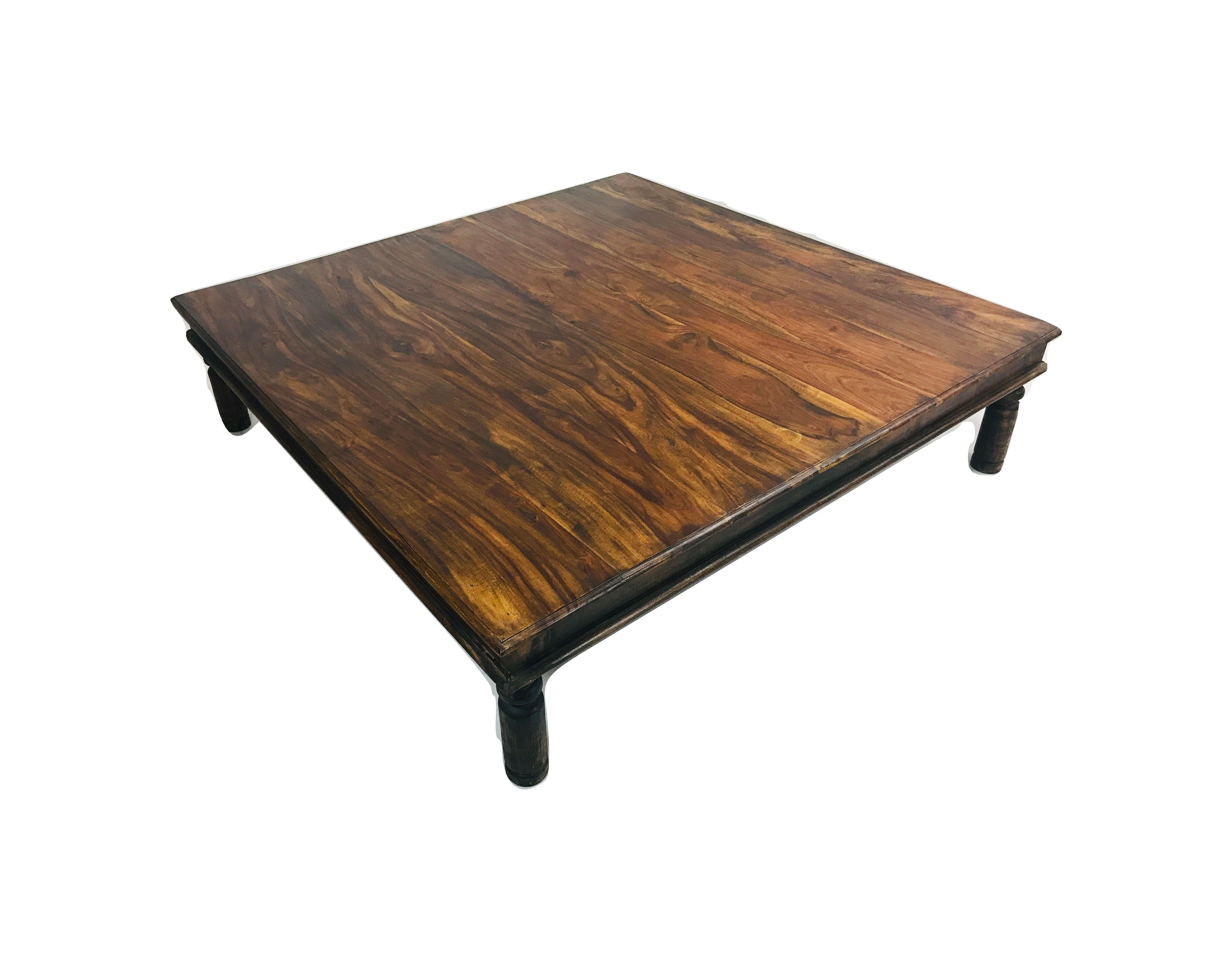 #4804 Oversized Rustic Rosewood Coffee Table