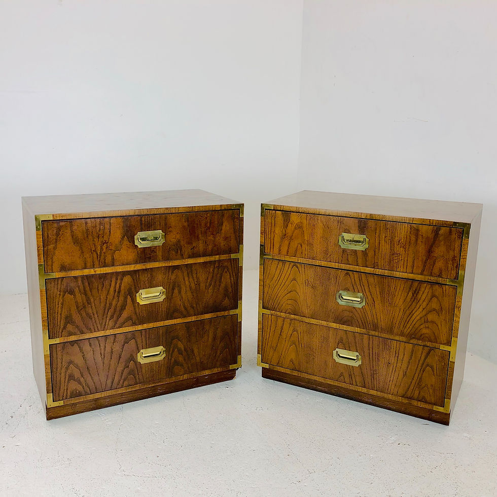 Thumbnail: #4049 Pair of Vintage Campaign Chests by Dixie