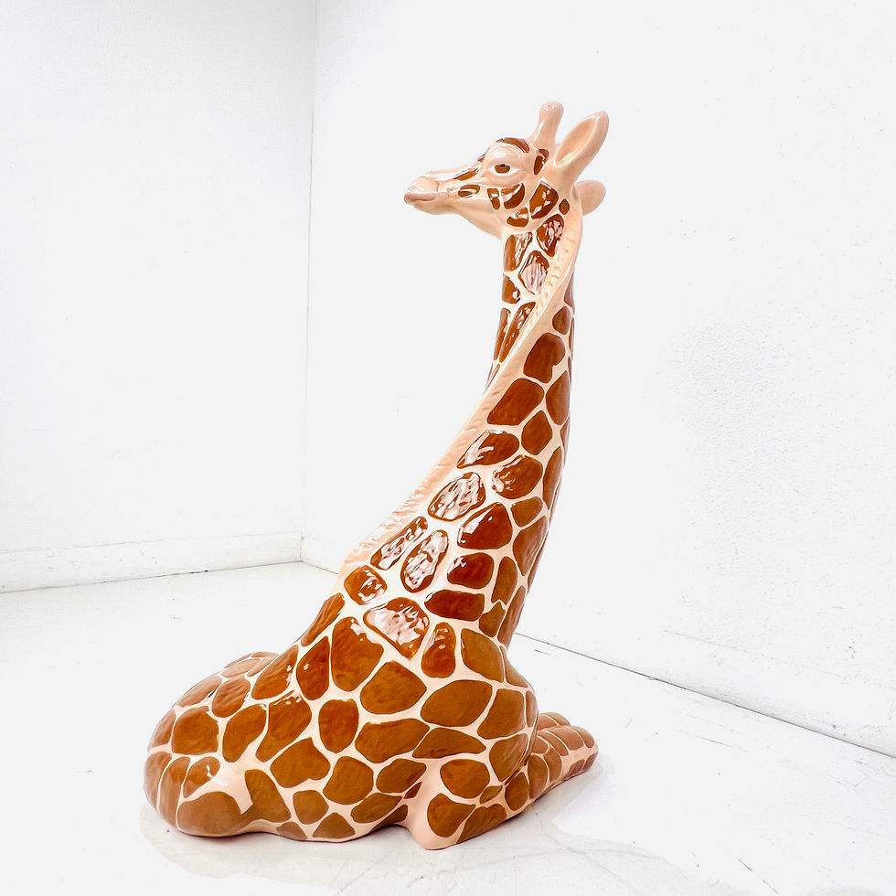 Thumbnail: #1817 Vintage Glazed Ceramic Giraffe