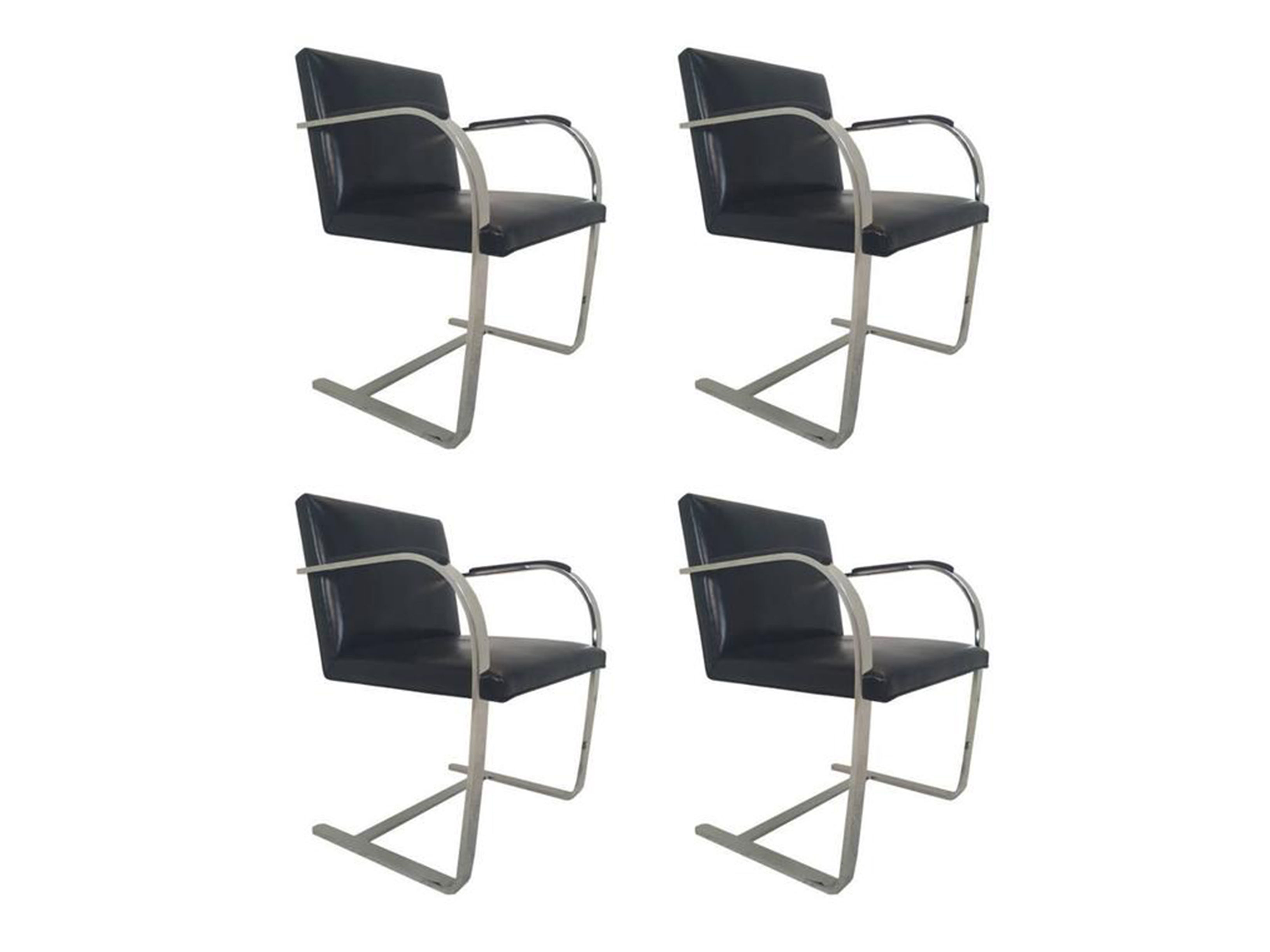 #1806 Set of 4 BRNO Chairs w/Sharkskin Pads