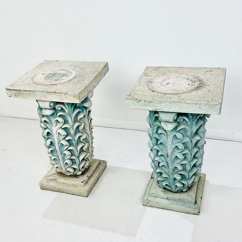 Thumbnail: #1724 Pair of Distressed Vintage Garden Pedestals