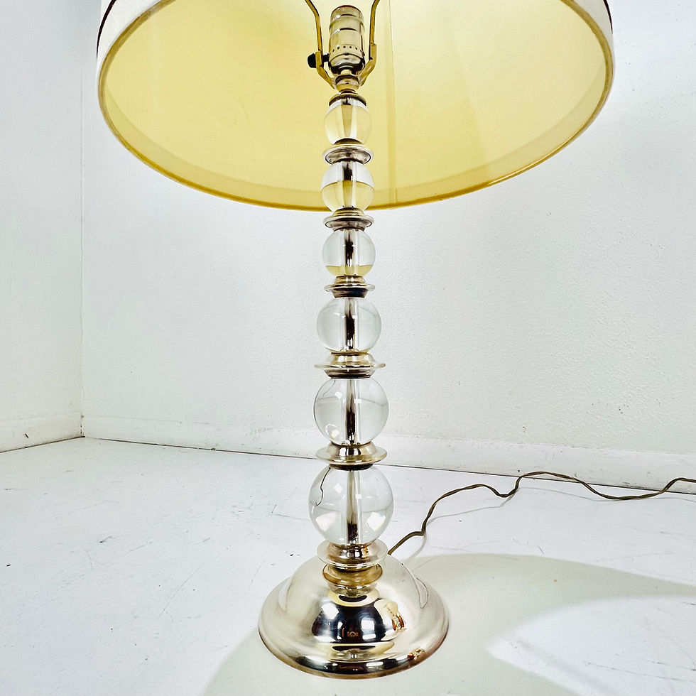 Thumbnail: #1751 Pair of Vintage Stacked Glass Ball Lamps