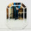 Thumbnail: #1622 White Faux Bamboo Octagonal Mirror