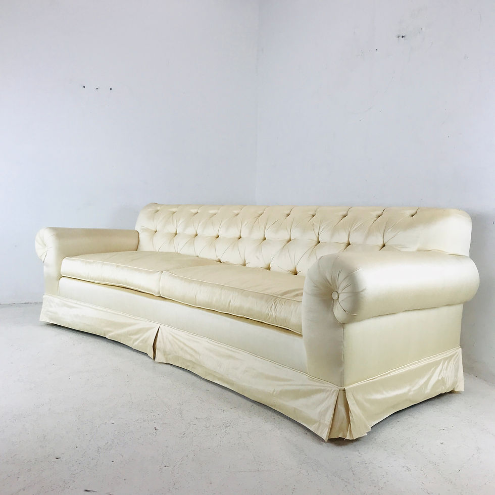 Thumbnail: #5114 Hollywood Regency Silk Tufted Sofa