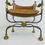 Thumbnail: #6065 Pair of Italian Wrought Iron & Leather Campaign Chairs