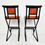 Thumbnail: #1712 Pair of Iron & Ostrich Leather Barstools in the Style of Cleo Baldon