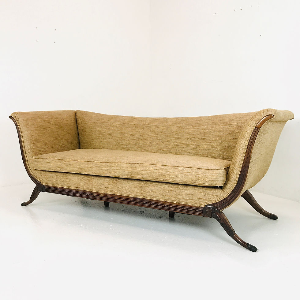 Thumbnail: #4258 Vintage Curved Back Sofa