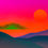 Thumbnail: #1607 1980's Vibrant Landscape Screenprint by Maro Mitrovic