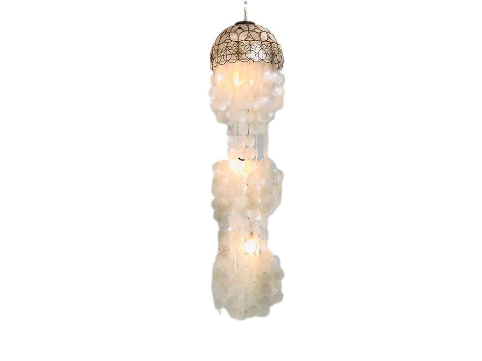 #5735 3-Tier Capiz Shell Chandelier