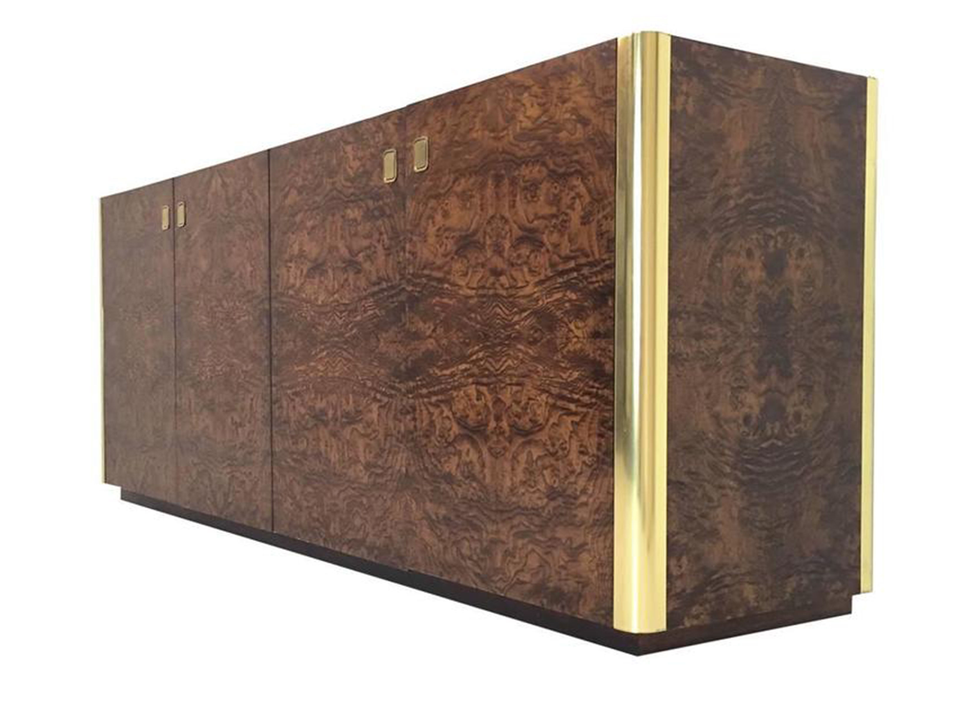 #1765 Burlwood Credenza w/Brass by Century