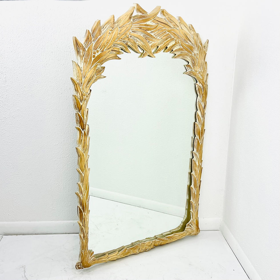 Thumbnail: #1514 Sculptural Palm Frond Mirror in the Style of Serge Roche