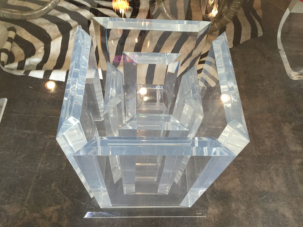 Thumbnail: #1066 Pedestal Lucite Dining Table